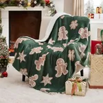 Bedsure Christmas Throw Blanket - Soft and Warm Sherpa Christmas Gingerbread Throw Blankets for Couch, Sofa, Bed, Winter Blanket for Christmas, Decoration Gift Blanket 50"x60"