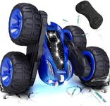 Tecnock Remote Control Car for Kids, 2.4GHz RC Car with Type-C Easy Charging, 4WD Double Sided 360° Rotates and Flips RC Stunt Car, Toys Gift for Boys and Girls