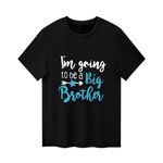 Sanqidu Promoted to Big Brother Tees Announcement Clothes Baby Boy Big Brother T Shirts Tops Toddler Novelty Gift Summer Outfit (I'm Going to be a Big Brother-Black, 2-3 Years)