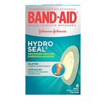 Band-Aid Hydrocolloid Bandages for Heels, Waterproof Adhesive, Hydro Seal, 6 Bandages, clear