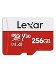 Lexar Micro SD Card Up to 100/30MB/s(R/W), 256G MicroSDXC Memory Card + SD Adapter with A1, C10, U3, V30, 4K Video Recording, TF Card