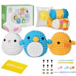 Crochet Kit for Beginners, Crochet Animal Kit, Beginner Crochet Kit - Gift for Birthdays, Starter Kits for Adults with Step-by-Step Video Tutorials
