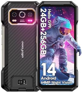 Ulefone Rugged Smartphone, Armor 27 10600mAh/33W Unlocked Cell Phone (12GB+256GB), MTK Helio G99 Android 14, 50MP+64MP Night Vision, 6.78" FHD+ 120Hz, IP68/69K Waterproof Dual SIM Smartphone NFC