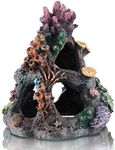 DOHAOOE Aquarium Coral Decoration Fish Tank Rock Mountain Cave Ornaments for Betta Fish