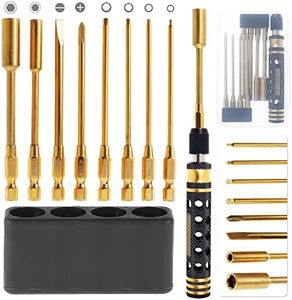 Hex Driver Screwdriver Precision Screwdriver Set 1.5/2.0/2.5/3.0mm Drive Impact Tough Screwdriving Durable 1/4 Inch Universal Hex Bit Holder for RC Car Hobby Tool Kit Drill