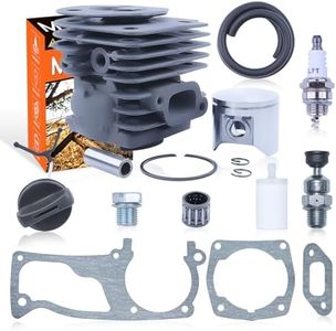 Mtanlo 47mm Cylinder Piston Gaskets Kit For Husqvarna 357XP 359 Rancher EPA 357 XP Big Bore 2156 2159 Chainsaw Decompression Valve Spark Plug Needle Bearing 537157302 537157304