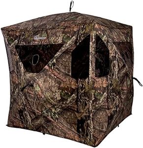 Ameristep Brickhouse 3-Person Easy Set-Up Low-Noise Hunting Camouflage Ground Blind, Mossy Oak Break Up Country - Canada Compliant