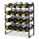 Mutool 4 Tier Stackable Wine Racks Hold 8-16 Bottles Wines,Metal Freestanding Stand Wine Organizer Holder Countertop Liquor Storage Shelf，Bronze (4 Tier)