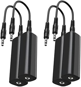 Midautoo Ground Loop Isolator Noise Filter for Car Audio/Home Stereo,4 PCS with 3.5mm Audio Cables