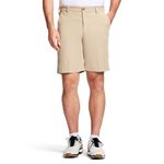 IZOD Men's 9.5-Inch Micro Poly Classic-Fit Golf Short, R. Khaki, 34