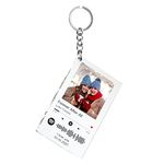 Custom Spotify Keychain Customized Acrylic Music Song Key Ring Personalized Photo Keychains Gifts for Lover (1 Pack)