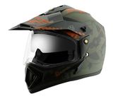 Vega Off Road D/V Secret Dull Green Black Helmet-L