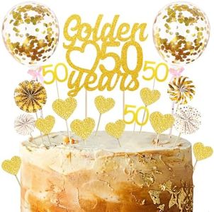 Decorazione Torta Nozze d'Oro, 50 Golden Years Cake Topper