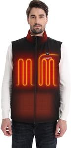 Venustas Softshell Heated Vest for Men, 10 Hrs Runtime, Electric Heating Golf Vest, lightweight windproof vest