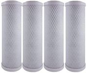 American Water Solutions 4-Pack Replacement GE GXWH04F Activated Carbon Block Filter - Universal 10 inch Filter for GE HOUSEHOLD PRE-FILTRATION SYSTEM