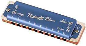 Fender® MIDNIGHT BLUES HARMONICA Harmonica Diatonic 10 Hole Tuning C Blue Limited Edition