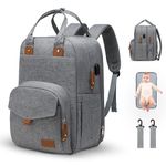 Qualyphant Extra Large Diaper Bag for 2 Kids, 35L Twin Diaper Bag w/Multi Compartments, 23 Pockets (4 Baby Bottle Pockets) - Big Diaper Bag For Twins w/Changing Pad, Easy Access & Clean Design