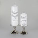 Personalised Wedding Absence Memorial Memory Candle with entwined hearts - "For those unable to celebrate" by Just Candles