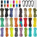 24 Pcs Multicolored 10 FT Paracord 
