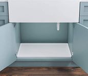 BASIN Under Sink Mats for Kitchen Waterproof - The Original Silicone Under Sink Liner Drip Tray - Designed in USA - Sink Cabinet Protector for Water Drips, Leaks, Spills - 28"x22" White