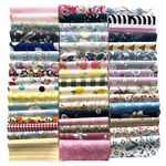 Mililanyo 200 Pcs Cute Fabric Squares Sheets Cotton Craft Fabric Bundle Squares Pre-cut Patchwork for DIY Sewing and Crafts (4"x4")