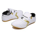 Art Taekwondo Shoes Light Weight Boxing Karate Kung Fu Tai Chi Sneakers,7.5 M US White