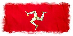 Half a Donkey Isle of Man Triskelion Flag Large Cotton Tea Towel