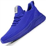 Feethit Mens Slip On Walking Shoes Non Slip Running Shoes Lightweight Tennis Shoes Breathable Workout Shoes Comfortable Fashion Sneakers Royal Blue Size 8