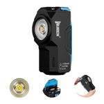 WUBEN X0 Rechargeable Mini Flashlight with Clip, 1100 High Lumens Small Pocket LED Flashlights, 175° Floodlight Right Angle Magnetic Flashlight, Super Bright 7 Modes for Hiking, Camping, Everyday Use