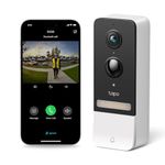 TP-Link Tapo D230S1 2K 5Mp/1920p Smart Wireless Security Video Doorbell,Battery-Powered,Two-Way Talk,Ip64,Colour Night Vision,Cloud &Local Storage,Compatible with Alexa&Google Home,Easy Installation