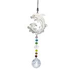 Window Hanging Suncatcher with Crystal, Hanging Rainbow Maker Ornament for garden corridors and Home Decoration (dolphin)