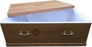 Rainbowbridge Dog Oak Coffin with Personalised Plaque - Dog Memorials Gifts…