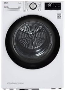 LG 24 in. 4.2 cu. ft. White Electric Compact Dryer with Dual Inverter HeatPump