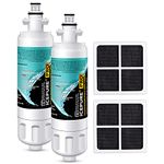 ICEPURE PRO 9690 NSF/ANSI 401 Certified Replacement for LG LT700P ADQ36006101, Kenmore Elite 46-9690 ADQ36006102 HDX FML-3 LT700PC LFX28968ST Refrigerator Water Filter and LT120F Air Filter 2 Combo