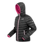 Regatta Womens Jacket Hillpack II Packaway Hooded Padded Coat, Black(PPotn), 16 EU