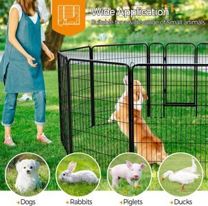 Yaheetech 8-Panel Dog Playpen, 100cm – Indoor/Outdoor Pet Fence