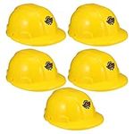 TOYANDONA 5pcs Kids Yellow Construction Hat Plastic Childrens Hard Hat Toy Construction Worker Helmet for Kids Dress Up Costume Child Party Engineer Hard Plastic Cap