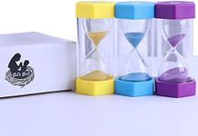 3 Piece Hourglass Sand Timer Set with 5, 15, 30 Minute Sand Timer. This Bright Coloured Set is The Perfect Visual Timer aid for Kids. (3 Piece Set:5,15,30mins)