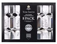 Tom Smith Christmas Crackers Luxury Silver Plated Gifts - Pack of 8