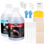 ABEIER 3.78L Epoxy Resin Kit, 1 Gal Crystal Clear Epoxy Resin and Hardener(2 Part), Bubble Free, High Gloss, Epoxy Glue For Beginners, Casting Resin for River Table, Floor, Jewelry Making