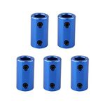 Jopto 5Pcs Shaft Couplings 5mm to 8mm Shaft Rigid Coupling Stepper Motor Wheel Coupler Connector Aluminum Alloy Casing Compatible with Creality CR-10 CR-10S S4 S5 Makerbot RepRap Prusa i3 3D Printer