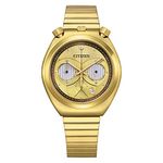 Citizen Quartz Star Wars Men's Watch, Stainless Steel, Gold-Tone Bracelet, Gold Dial, C-3PO (AN3662-51W)