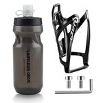 OSIGEI Bike Water Bottle Cage and 21oz Bike Water Bottle Set Lightweight Bike Bottle Holder with Screws - Premium BPA Free Sports Bottle for Road Mountain and Kids Bikes