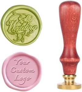 Terwex Custom Wax Seal Stamp, Personalized Wax Stamps for Letter Sealing, Create Your Own Letter/Logo/Design for Envelopes Party Invitation Idea Gift Wrapping Cards Wedding Graduation Gifts(1”)