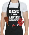 Apron for Men Barbeque Grill Apron Best Flippin' Farter I Mean Father Funny Gift for Father (FARTER)