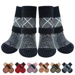 BEAUTYZOO Dog Socks to Prevent Licking Paws for Hardwood Floors Anti Slip, Dog Shoes Booties for Hot/Cold Pavement,Grippy Boots & Paw Protectors Traction Control for Small Medium Large Senior Dogs