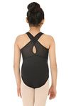 The Dance Bible Ballet Leotard Sleeveless for Kids in Black Spandex | Stylish Criss-cross Back Girls Gymnastic Dancewear | Dance Leotard Camisole Costumes for Ballet (110, 2-4 Years)