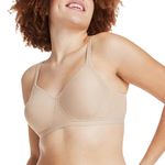 Hanes Women's X-Temp Wireless Cooling Mesh, Full-Coverage, Convertible T-Shirt Bra, Opaque, Nude, L