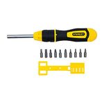 STANLEY 0-68-010 Multibit Ratchet Screwdriver + 10 Bits