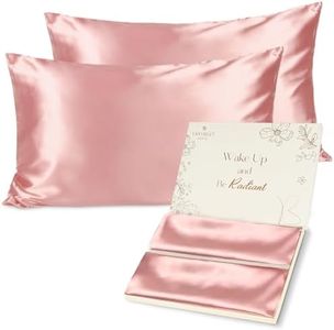 YANIBEST Satin Pillowcase, Silk Pillow Cases for Hair and Skin with Zipper, Queen Pillow Cases Set of 2 for 20"x30", Exquisite Packaging for Women Men